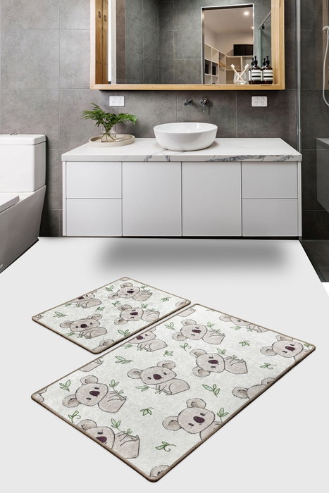 Mijölnir Juego de alfombras de baño Koala - Ecru